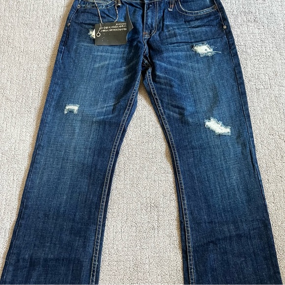 VTG Jimmy Taverniti So Men’s Boot Cut Jeans Sz 33 Beat Up Vintage Resin Y2K NWT - Picture 6 of 15